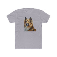 Icelandic Sheepdog Men's Fitted Cotton Crew Tee