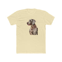 Weimaraner 'Rocky' - Men's Fitted Cotton Crew Tee