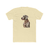 Weimaraner 'Rocky' - Men's Fitted Cotton Crew Tee