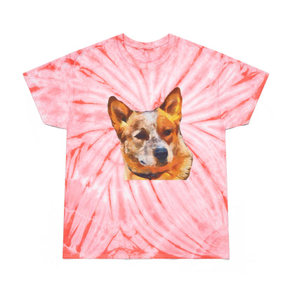 Australian Cattle Dog - Red Heeler  Unisex Cotton Tie-Dye Tee, Cyclone