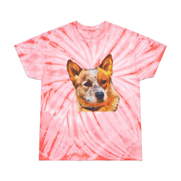 Australian Cattle Dog - Red Heeler  Unisex Cotton Tie-Dye Tee, Cyclone