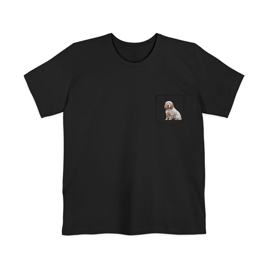 Clumber Spaniel Unisex Pocket T-shirt