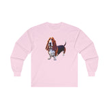 Basset Hound  --  Unisex Classic Cotton Long Sleeve Tee