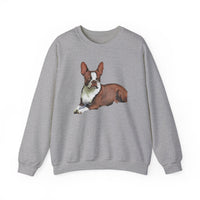 "Seely Boston Terrier Fine Art Painting Unisex 50/50 Crewneck Sweatshirt"