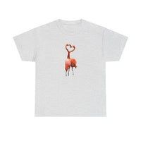 Flamingos - 'Love Birds'  Unisex Heavy Cotton Tee