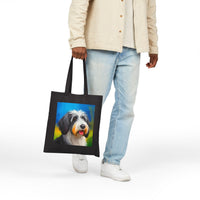 Polish Lowland Sheepdog Cotton Canvas Tote Bag