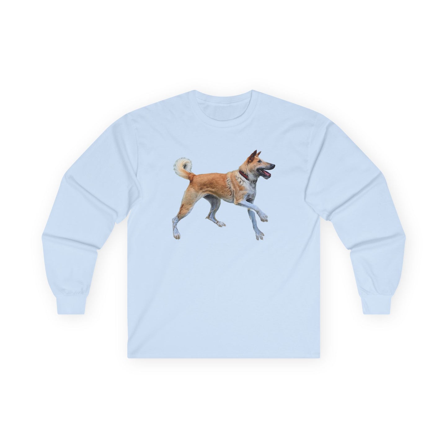 Korean Jindo Unisex Classic Cotton Long Sleeve Tee