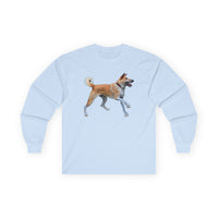 Korean Jindo Unisex Classic Cotton Long Sleeve Tee