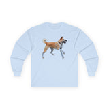 Korean Jindo Unisex Classic Cotton Long Sleeve Tee
