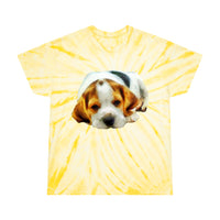 English Foxhound 'Sasha' Unisex Cotton Tie-Dye Tee, Cyclone