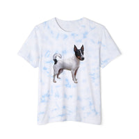 Japanese Terrier Unisex Tie-Dyed Dog Graphic T-Shirt