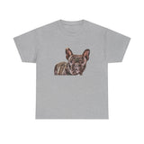 "Fashionable French Bulldog 'Shannel' Unisex Heavy Cotton Tee"