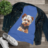 Yorkshire Terrier 'Yorkie' - Lupis Women's Slim Fit Triblend Tee