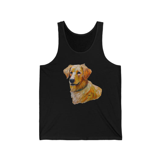 Golden Retriever Puppy Unisex Jersey Tank