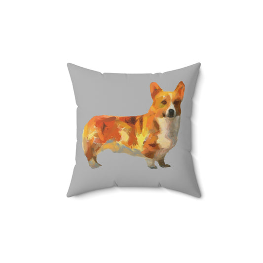 Regal Canine Charm Pembroke Welsh Corgi Spun Polyester Throw Pillow