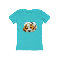 English Foxhound 'Sasha' Women's Slim Fit Ringspun Cotton T-Shirt