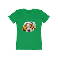 English Foxhound 'Sasha' Women's Slim Fit Ringspun Cotton T-Shirt