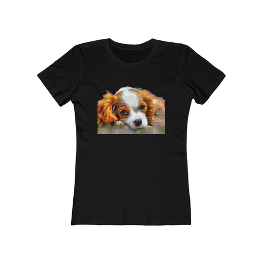 Cavalier King Charles Spaniel Puppy - Women's Slim Fit Tee