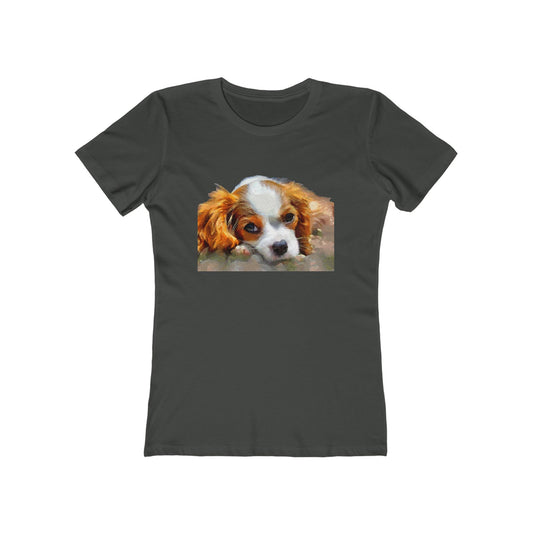 Cavalier King Charles Spaniel Puppy - Women's Slim Fit Tee