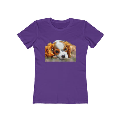 Cavalier King Charles Spaniel Puppy - Women's Slim Fit Tee