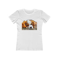 Cavalier King Charles Spaniel Puppy - Women's Slim Fit Tee