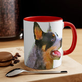 Blue Heeler - Australian Cattle Dog 'Percy' - Accent - Ceramic Coffee Mug, 11oz