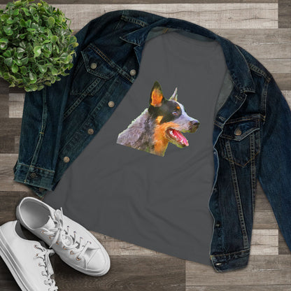 Blue Heeler - Australian Cattle Dog 'Percy' Women's Relaxed Fit Cotton Tee