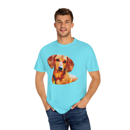 Dachshund 'Daisey' Unisex Relaxed Fit Garment-Dyed T-shirt
