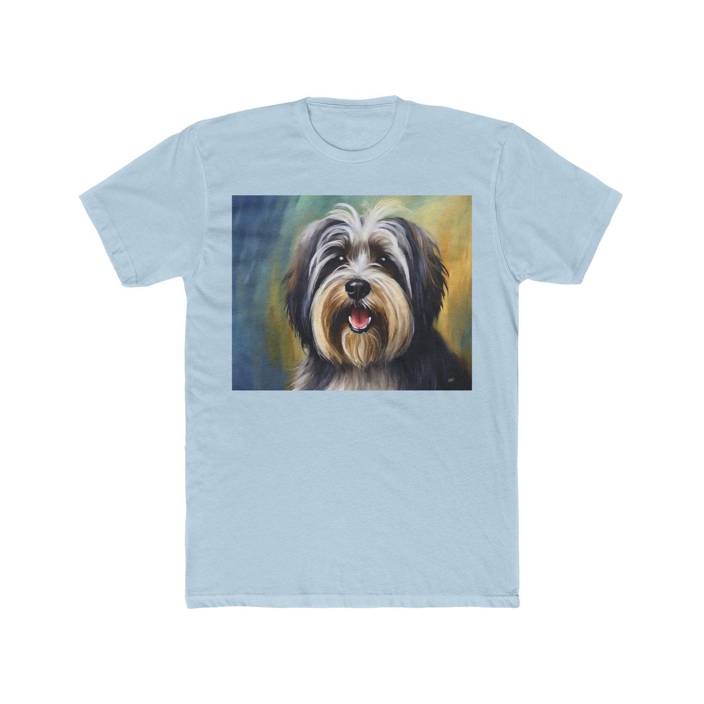 Tibetan Terrier Men's Fitted Cotton Crew Tee