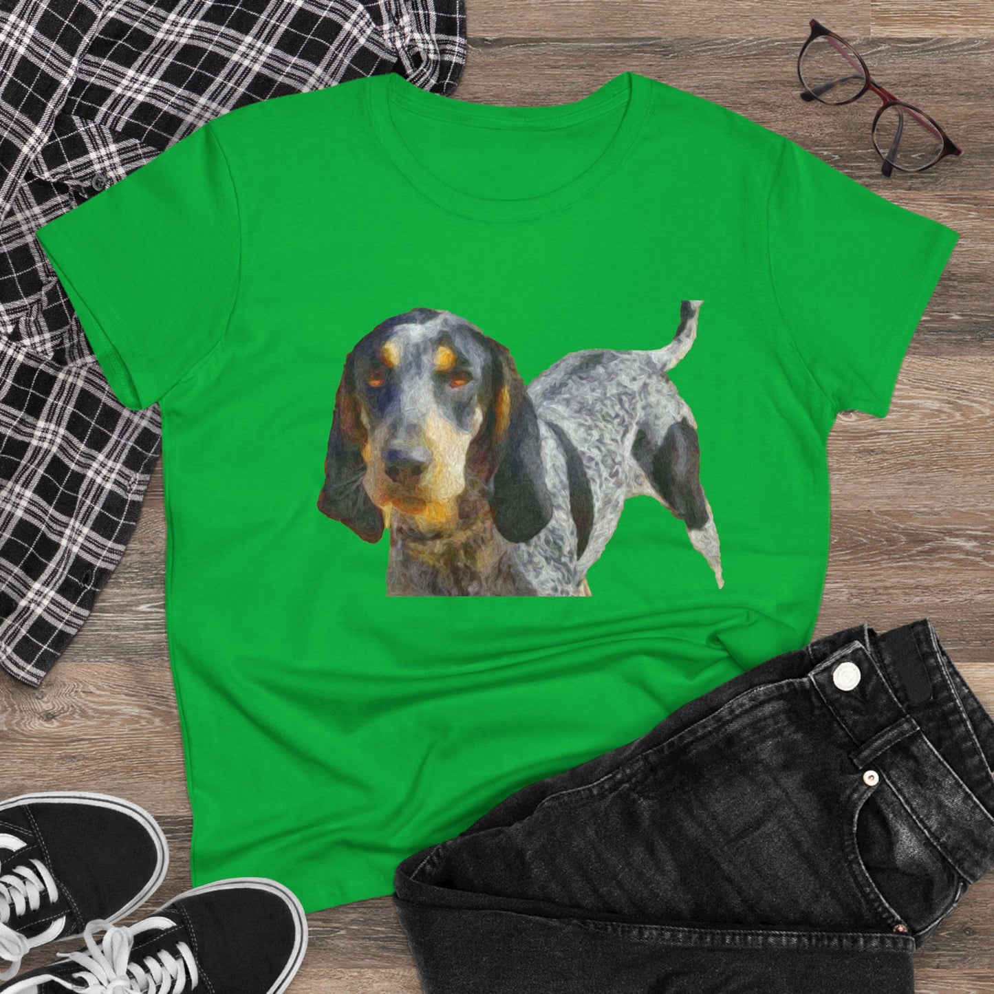 Bluetick Coonhound Women's Midweight Cotton Tee