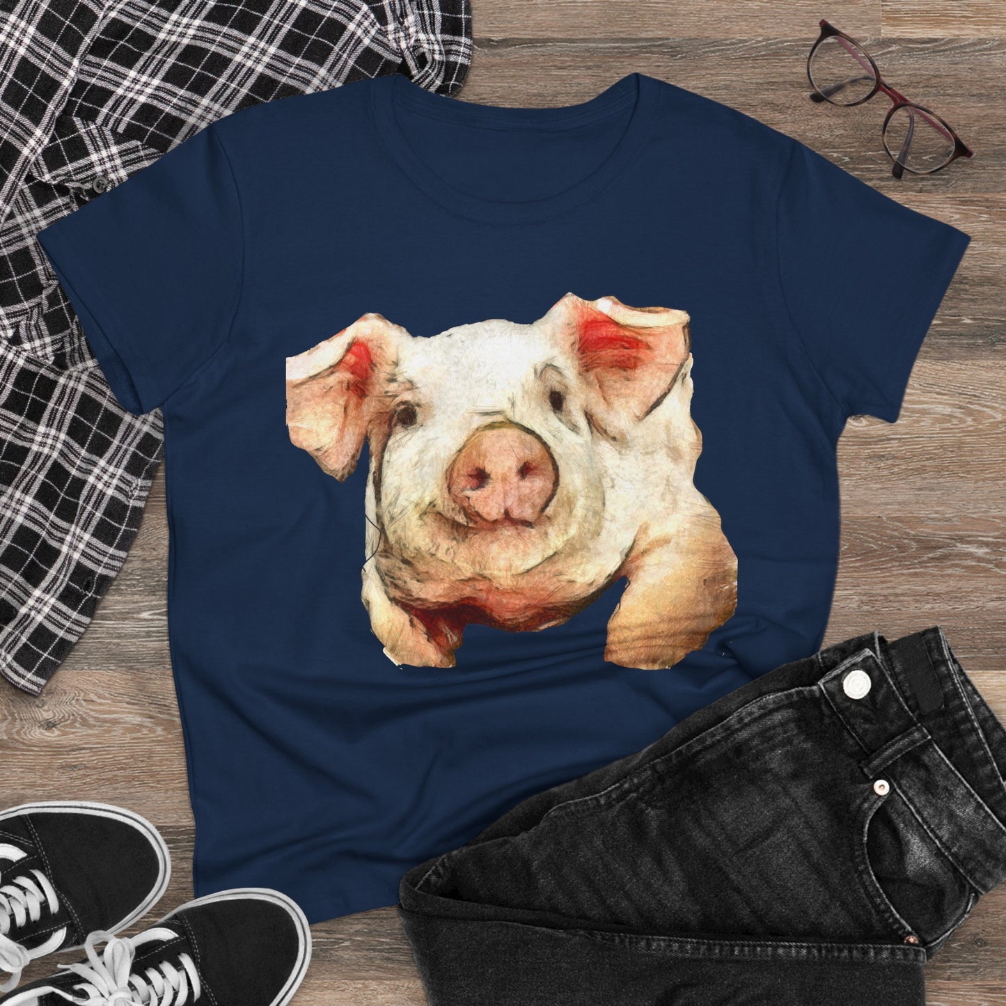 Pig 'Petunia' Women's Midweight Cotton Tee