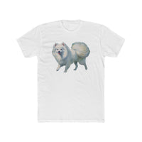 Japanese Spitz -  Men's Fitted Cotton Crew Tee