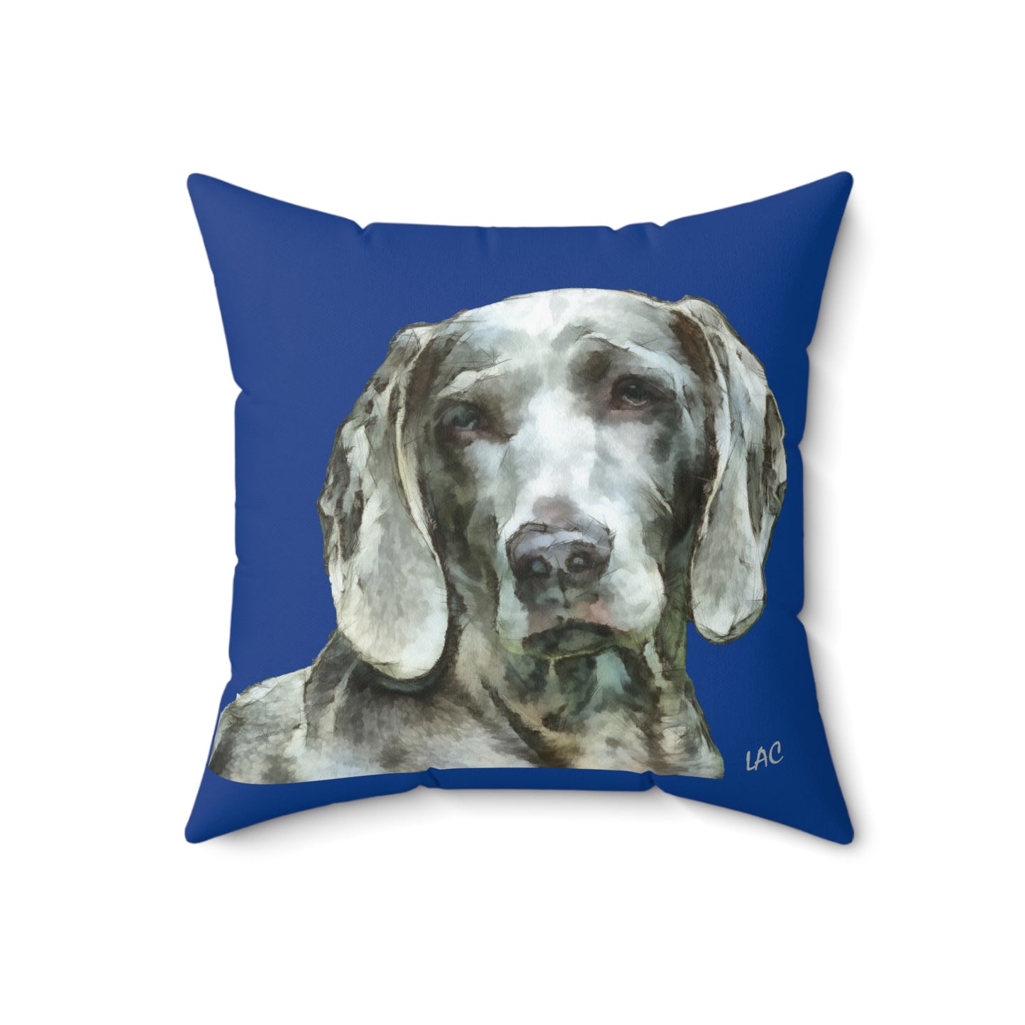 Weimaraner 'Greyson' Spun Polyester Throw Pillow