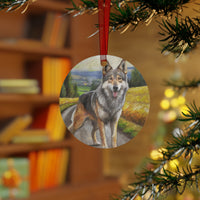 Czechoslovakian Vlcak 'Wolfdog' Metal Ornaments