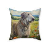 Irish Wolfhound Spun Polyester Throw Pillow