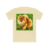 Pomeranian 'Pom Pom' Men's Fitted Cotton Crew Tee