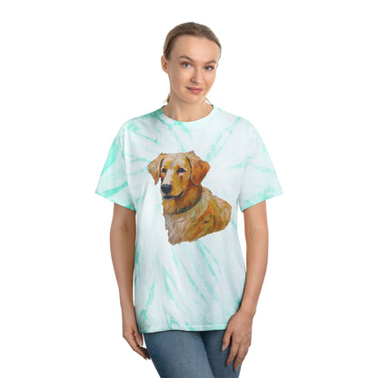 Golden Retriever Puppy - Unisex Tie-Dye Tee, Cyclone