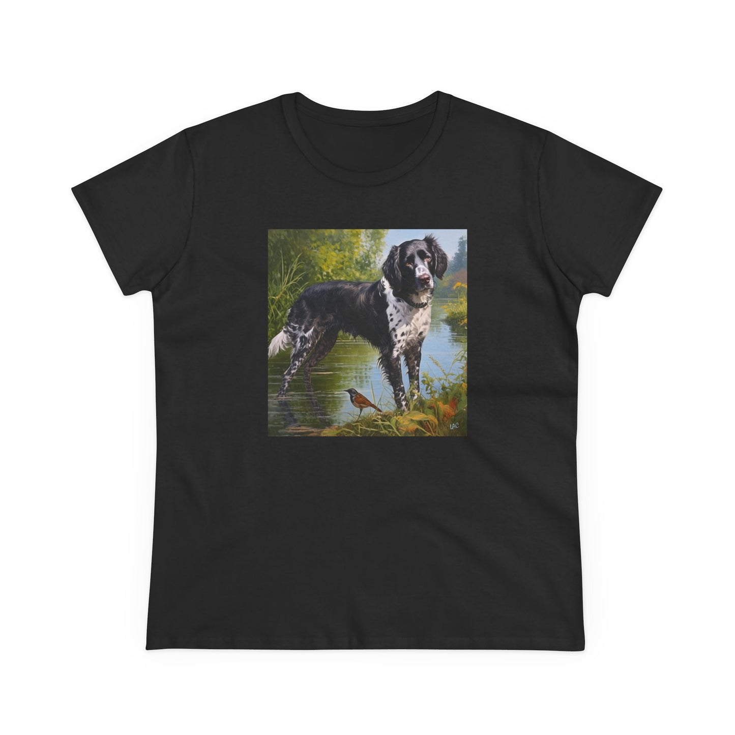 Large  Munsterlander  Women's Midweight Cotton Tee
