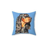 Gordon Setter 'Angus'  -  Spun Polyester Throw Pillow