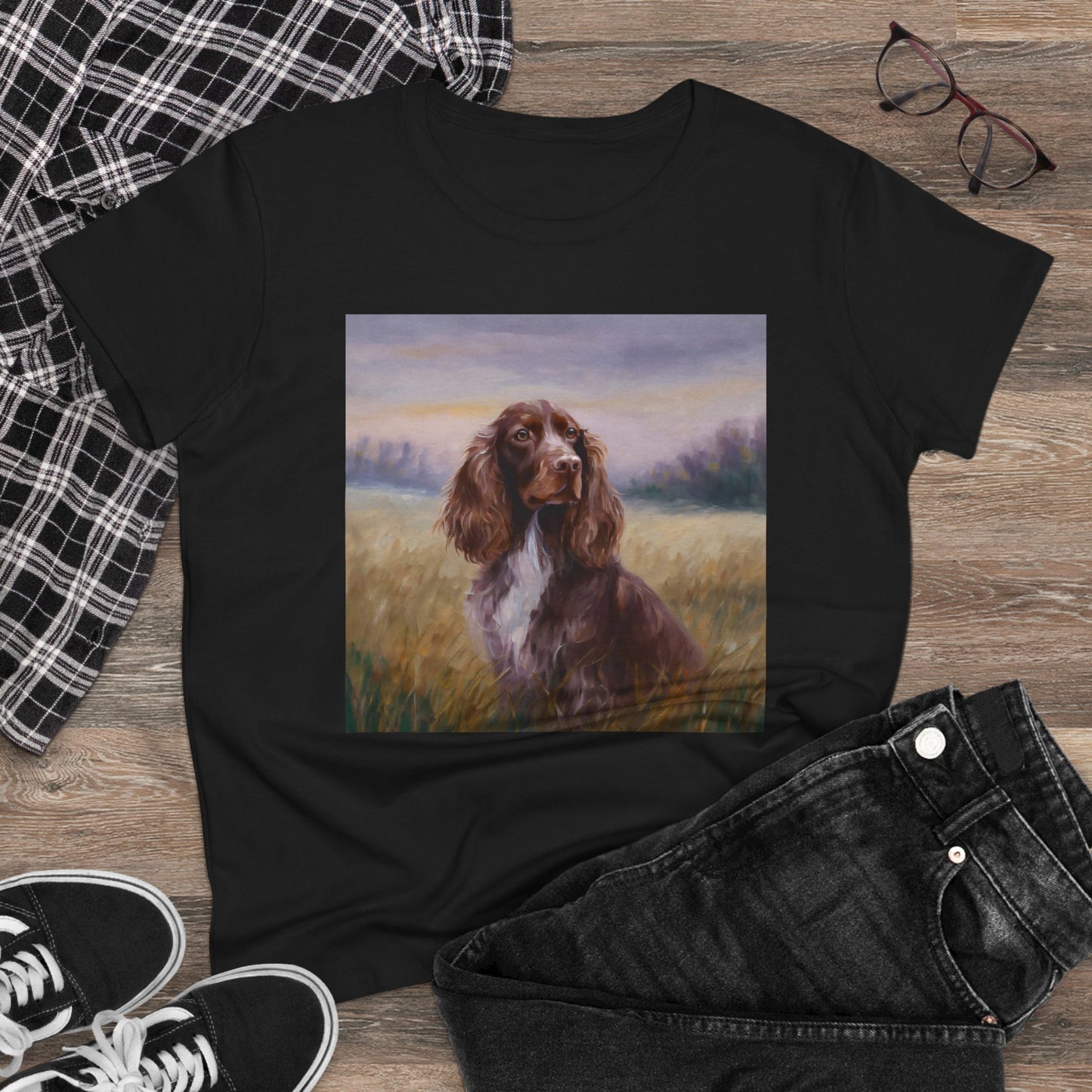 Field Spaniel Women's Midweight Cotton Tee
