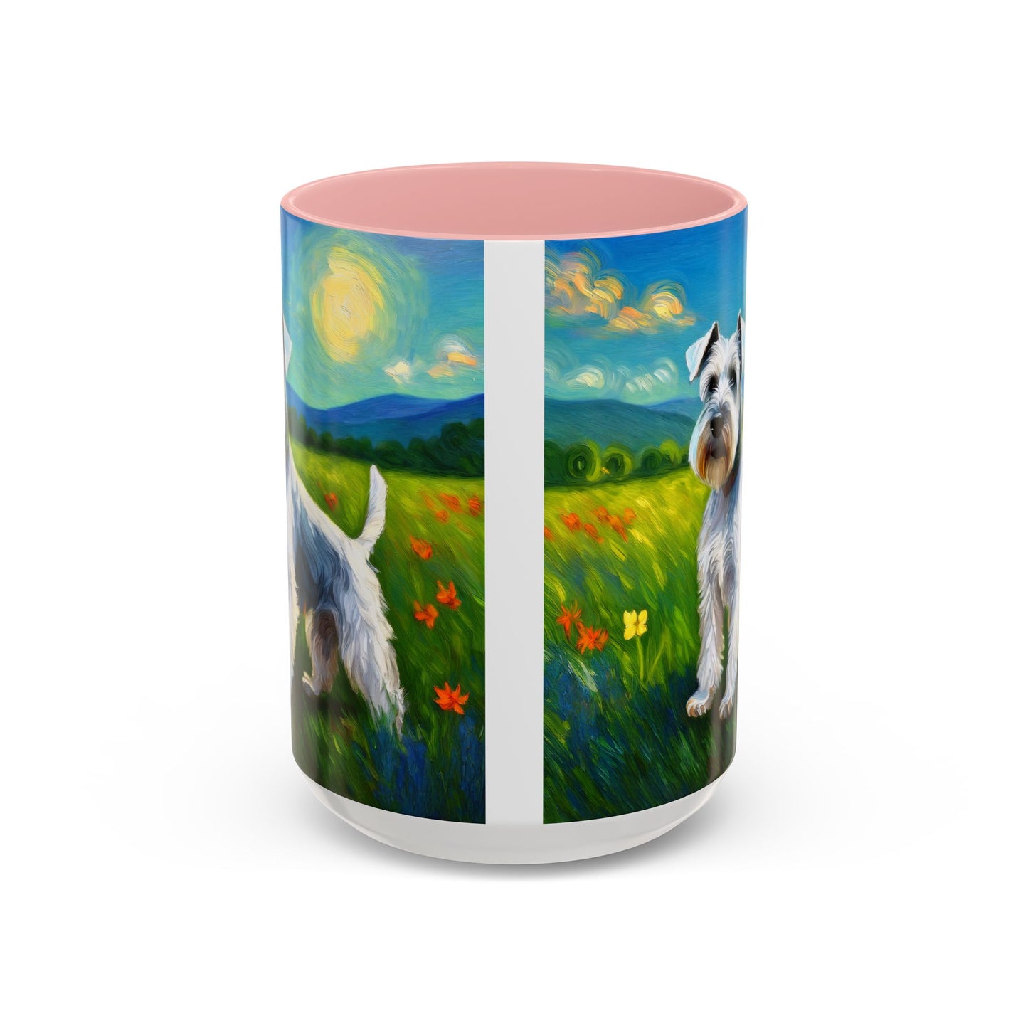 White Schnauzer Accent Coffee Mug - 2 Sizes