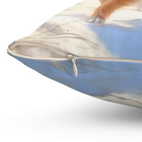 Finnish Spitz Spun Polyester Throw Pillow