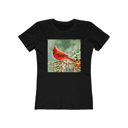 Winter Cardinal  --  Women's Slim Fit Ringspun Cotton T-Shirt