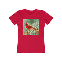 Winter Cardinal  --  Women's Slim Fit Ringspun Cotton T-Shirt
