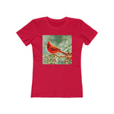 Winter Cardinal  --  Women's Slim Fit Ringspun Cotton T-Shirt