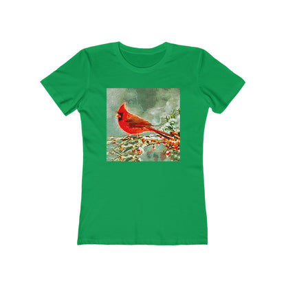 Winter Cardinal  --  Women's Slim Fit Ringspun Cotton T-Shirt