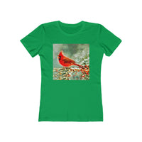 Winter Cardinal  --  Women's Slim Fit Ringspun Cotton T-Shirt