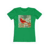 Winter Cardinal  --  Women's Slim Fit Ringspun Cotton T-Shirt