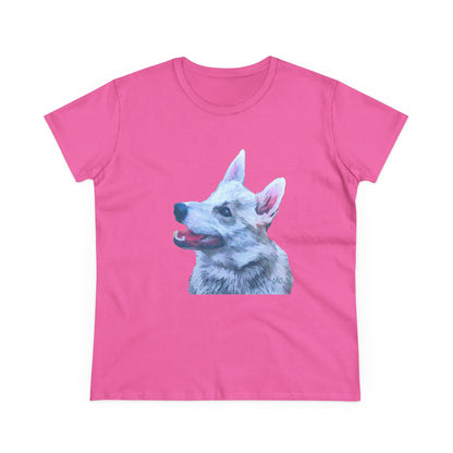 Norwegian Buhund Women's Midweight Cotton Tee