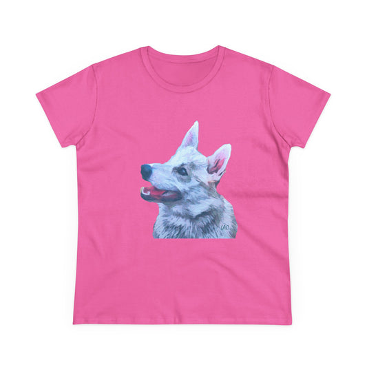 Norwegian Buhund Women's Midweight Cotton Tee